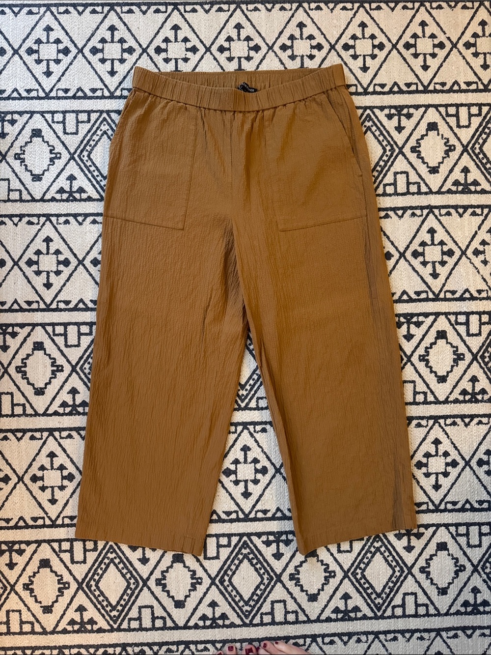 Eileen Fisher Organic Cotton Pants in Camel Brown